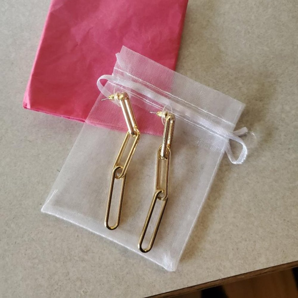 R.J. Graziano Gold Chain Earrings